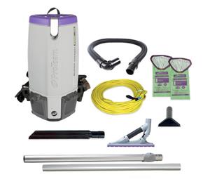 BACKPACK VACUUM, 10 QT, SUPER COACH PRO 10, WITH PRO BLADE CARPET TOOL KIT LARGE