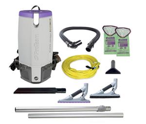 BACKPACK VACUUM, 10 QT, SUPER COACH PRO 10, WITH PRO BLADE HARD SURFACE AND CARPET TOOL KIT LARGE