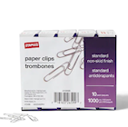 PAPER CLIPS, NONSKID, STAPLES BRAND, 1000/PK THUMBNAIL