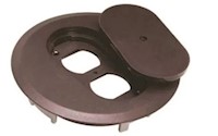FLOOR BOX COVER, CARLON, THERMOPLASTIC, ROUND, DUPLEX MAIN