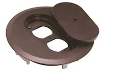 FLOOR BOX COVER, CARLON, THERMOPLASTIC, ROUND, DUPLEX THUMBNAIL