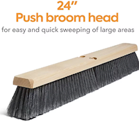 PUSH BROOM HEAD, COASTWIDE PROFESSIONAL, POLYPROPYLENE, WET AND DRY, 24" MAIN