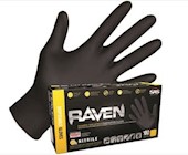 DISPOSABLE GLOVES, XL, BLACK, NITRILE, SAS RAVEN, 7 MIL, POWDER-FREE, 100/CT THUMBNAIL