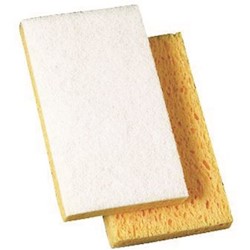SPONGE, SCRUBBING, LIGHT-DUTY, YELLOW/WHITE, 20'PK LARGE