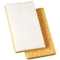SPONGE, SCRUBBING, LIGHT-DUTY, YELLOW/WHITE, 20'PK MAIN