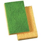 SPONGE, SCRUBBING, MEDIUM-DUTY, GREEN/YELLOW, 20/PK THUMBNAIL