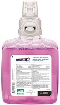 HAND SOAP, RB8 ANTIBACTERIAL FOAM, RENOWN REFILL, PLUM, 1200 ML, 2/CS MAIN