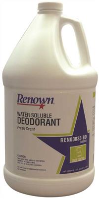 DEODORANT, RENOWN, WATER SOLUBLE, FRESH SCENT, 1 GAL, 4/CS MAIN