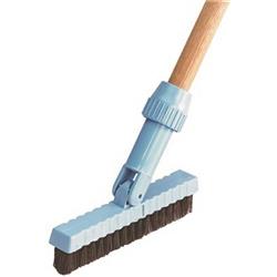 SCRUB BRUSH, PIVOTING HEAD, GROUT, BLACK, RENOWN, 7.5 IN, 12/CS LARGE