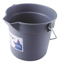 BUCKET, HEAVY-DUTY DELUXE, GRAY, RENOWN, 10 QT LARGE