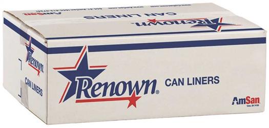 56 GALLON, 16 MIC, NATURAL, 43 X 48, HIGH DENSITY, CORELESS ROLL, 200/CS LARGE