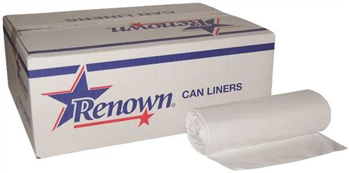 15 GALLON, 0.45 MIL, WHITE, 24 X 32, LOW DENSITY, CORELESS ROLL, 500/CS LARGE