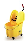 BUCKET/WRINGER COMBO UNIT, 35 QT., WAVEBRAKE 2.0, DOWN-PRESS, YELLOW, RUBBERMAID THUMBNAIL