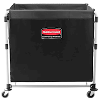 WASTE MANAGEMENT CART, RUBBERMAID COMMERCIAL, BLACK VINYL/METAL (1881750) MAIN