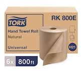 PAPER TOWELS, HARDWOUND, TORK, NATURAL, 800 FT/ROLL, 6 ROLLS/CT THUMBNAIL