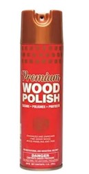 WOOD POLISH, PREMIUM, SPARTAN, AEROSOL CAN, LEMON SCENT, 16 OZ, 12/CT LARGE