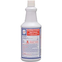 RESTROOM DISINFECTANT, GERMICIDAL BOWL CLEANSE, SPARTAN, 1 QT, 12/CS LARGE