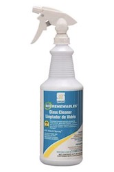 CLEANER, GLASS, SPARTAN, BIORENEWABLES, WATERFALL SCENT, 1 QT. LARGE