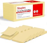 STICKY NOTES, POP-UP STYLE, YELLOW, 3" X 3", 12/PK THUMBNAIL