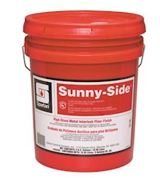 FLOOR FINISH, SUNNY-SIDE BY SPARTAN, 23.3% SOLIDS, METAL INTERLOCK, 5 GALLON PAIL LARGE