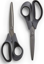 SCISSORS, TRU RED, 8" TITANIUM COATED, STRAIGHT HANDLE, 2/PACK (TR55023) LARGE