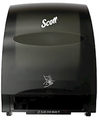 DISPENSER, HARDWOUND PAPER TOWELS, SCOTT ESSENTIAL AUTOMATIC, SMOKE BLACK MAIN