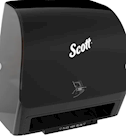 DISPENSER, HARDWOUND PAPER TOWELS, SCOTT CONTROL ELECTRONIC SLIMROLL, BLACK THUMBNAIL