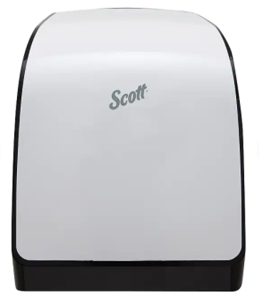 DISPENSER, HARDWOUND PAPER TOWELS, SCOTT MANUAL, WHITE LARGE