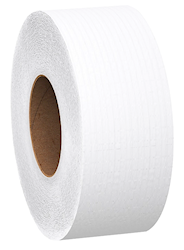 TOILET TISSUE, 2-PLY, JR JUMBO, WHITE, 750' Rolls, 12 ROLLS/CT LARGE