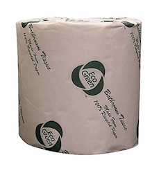 TOILET TISSUE, 2-PLY, WHITE, ECO GREEN, WHITE, 550 SHEETS/ROLL, 80 ROLLS/CT LARGE