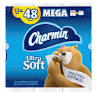 BATH TISSUE, 2-PLY, CHARMIN ULTRA SOFT, WHITE, 284 SHEETS/ROLL, 12 MEGA ROLLS/PK THUMBNAIL
