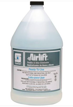ODOR & SMOKE ELIMINATOR, AIR NEUTRALIZER, AIRLIFT BY SPARTAN, FLORAL SCENT, 1 GALLON, 4/CT MAIN