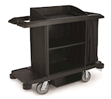 HOUSEKEEPING CART, FULL SIZE, RUBBERMAID COMMERCIAL, BLACK THUMBNAIL
