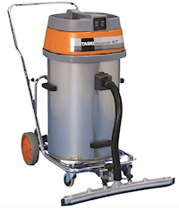 VACUUM, WET/DRY, VACUMAT 44T, BY TASKI, w/HOSE & WAND ATTACHMENTS, 12 GL MAIN