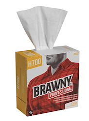 WIPES, FIBERBOARD DRY CLOTHS, WHITE, BRAWNY INDUSTRIAL 176 WIPERS/BOX, 10 BOXES/CT LARGE