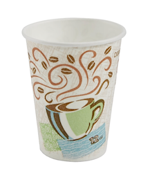 CUPS, INSULATED, HOT, PAPER, DIXIE, COFFEE HAZE, 12 OZ, 1000/CT LARGE