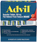 PAIN RELIEVER, IBUPROFEN, ADVIL, 200MG, 2/PACKET, 50 PACKETS/BX THUMBNAIL