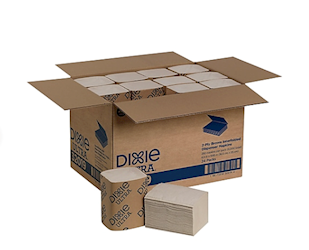 NAPKINS, 2-PLY, BROWN, FOR DISPENSERS, DIXIE ULTRA, 250/PK, 24 PACKS/CT LARGE
