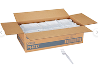 FORKS, PLASTIC, WHITE, HEAVY-WEIGHT, DIXIE, 1000/CT MAIN