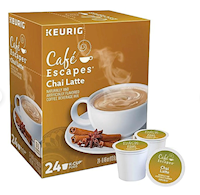COFFEE, CHAI LATTE, K-CUP PODS, CAFE ESCAPES, 24/BOX MAIN