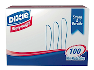 KNIVES, PLASTIC, WHITE, HEAVY WEIGHT, 7.5", 100/BOX THUMBNAIL