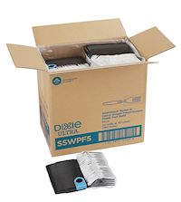 FORKS, INDIVIDUALLY WRAPPED, PLASTIC, BLACK, HEAVY-WEIGHT, DIXIE, 960/CT MAIN