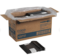 FORKS, PLASTIC, BLACK, MEDIUM-WEIGHT, DIXIE ULTRA, 960/CT MAIN