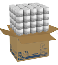 TOILET TISSUE, 1-PLY, INNER-WRAPPED, WHITE, PACIFIC BLUE, 550 SHEETS/ROLL, 80 ROLLS/CT MAIN