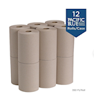 HARDWOUND PAPER TOWELS, RECYCLED, PACIFIC BLUE, 12 ROLLS/CT THUMBNAIL