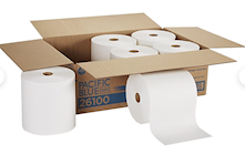 PAPER TOWELS, HARDWOUND, RECYCLED, 1-PLY, PACIFIC BLUE SELECT, 1000 FT/ROLL, 6 ROLLS/CT THUMBNAIL