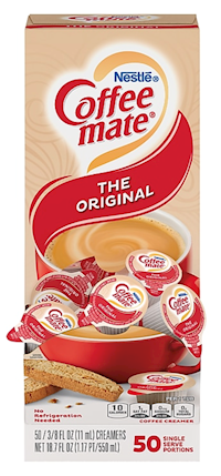 CREAMER, ORIGINAL, COFFEE-MATE, LIQUID, 0.38 OZ., 50/CT MAIN