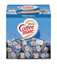 CREAMER, DAIRY FREE, LIQUID, FRENCH VANILLA,  COFFEE-MATE, 0.38 OZ., 180/BOX MAIN