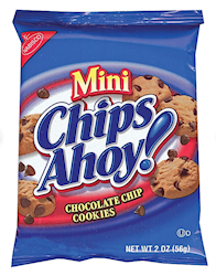 COOKIES, MINI, CHOCOLATE CHIP, CHIPS AHOY, 2 OZ, 60 BAGS/CT LARGE
