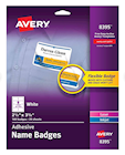 NAME TAGS, LASER/INKJET, ADHESIVE, WHITE, 2 1/3" x 3 3/8", 160 LABELS/PK THUMBNAIL